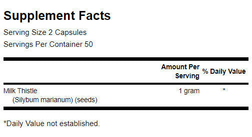 Milk Thistle 500 mg - 100 capsules