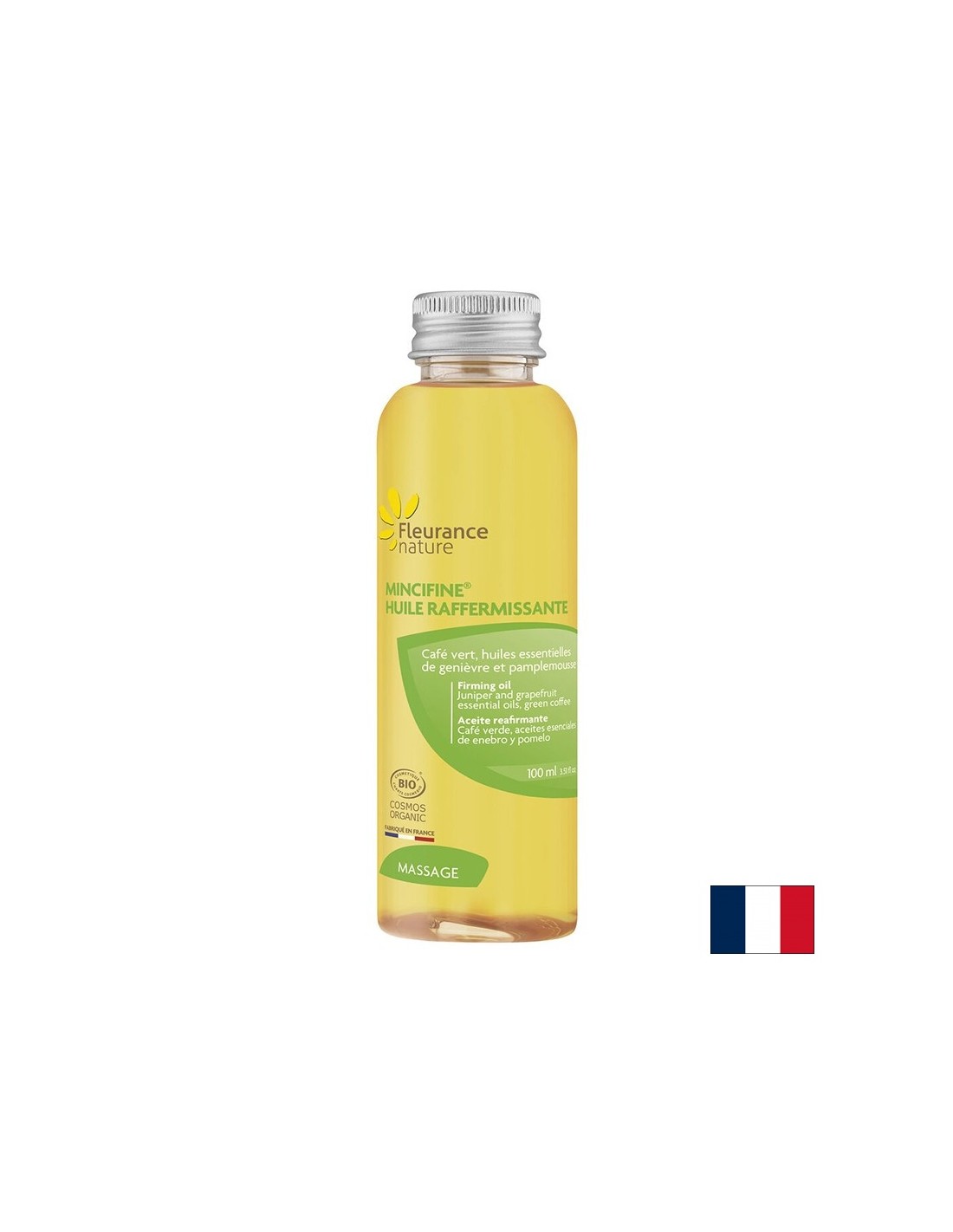 Huile corporelle astringente Mincifine, 100 ml de la nature floute
