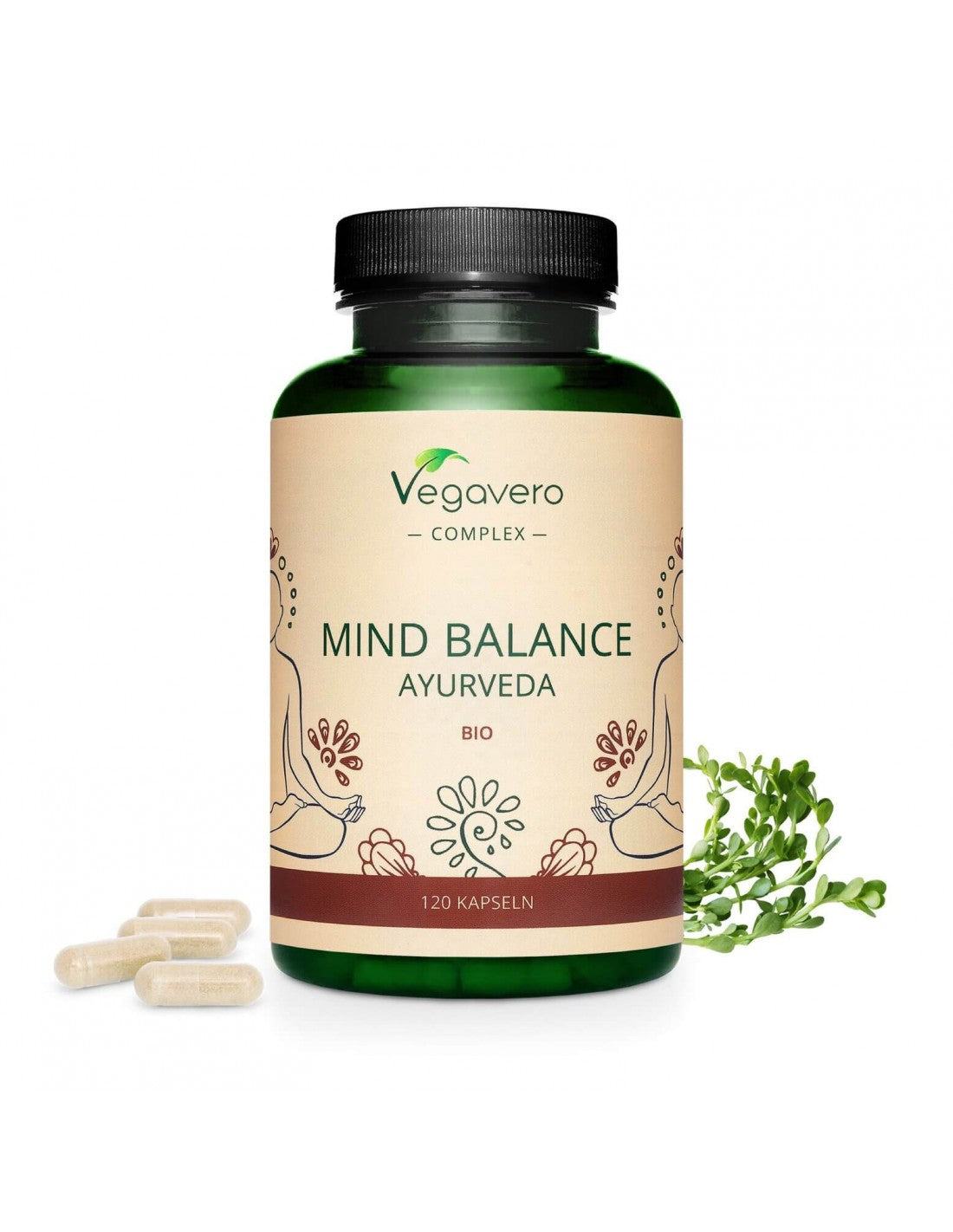 Mind Balance Ayurveda Bio, 120 capsules, 100 % végétalien <tc>Vegavero</tc>
