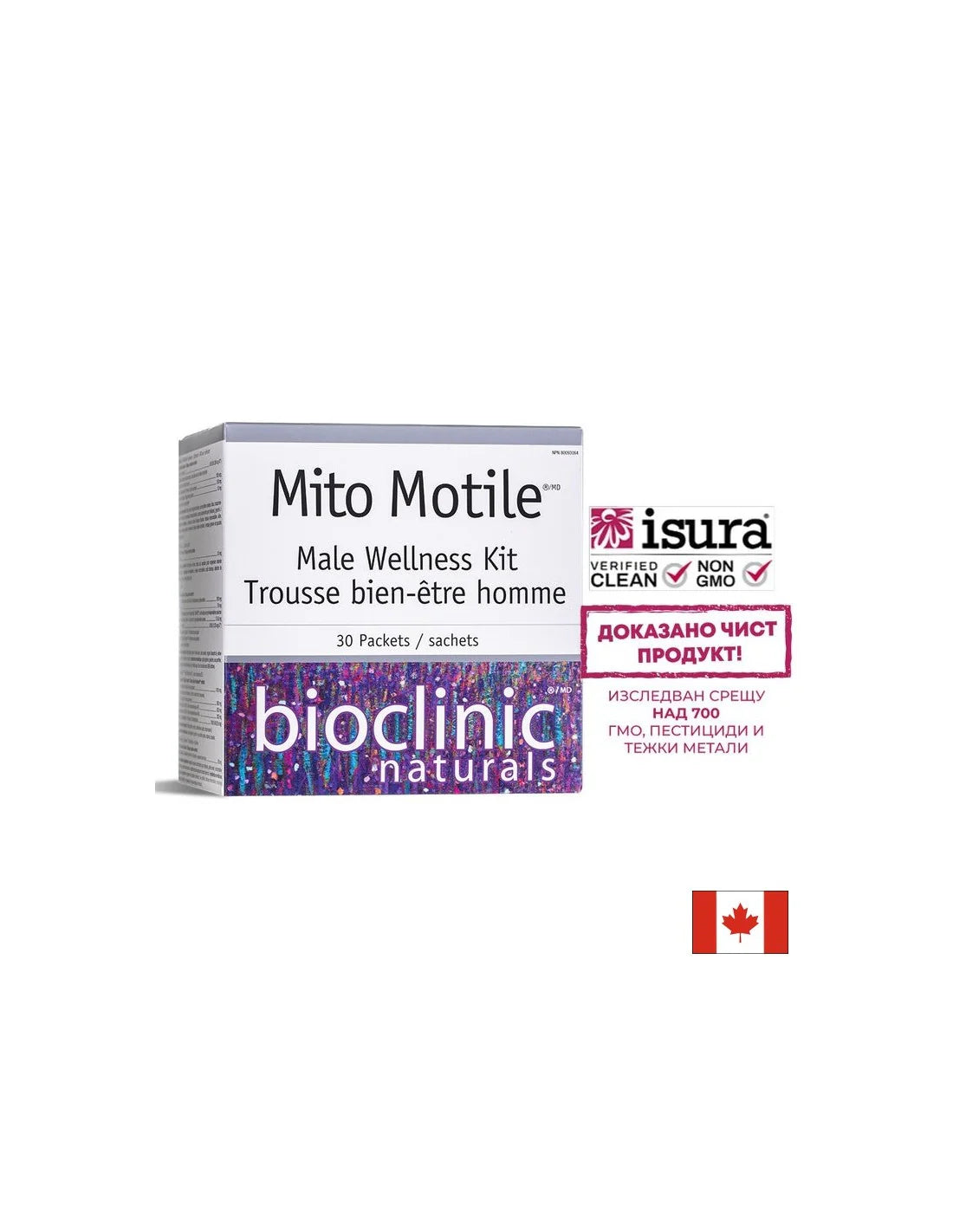 Kit bien-être masculin Mito Motile™ - Formule de fertilité pour hommes, 30 sachets <tc>Natural Factors</tc>