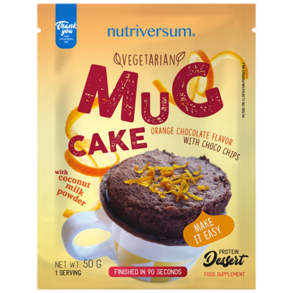 Gâteau à tasse - végétalien | Dessert protéique 50 grammes