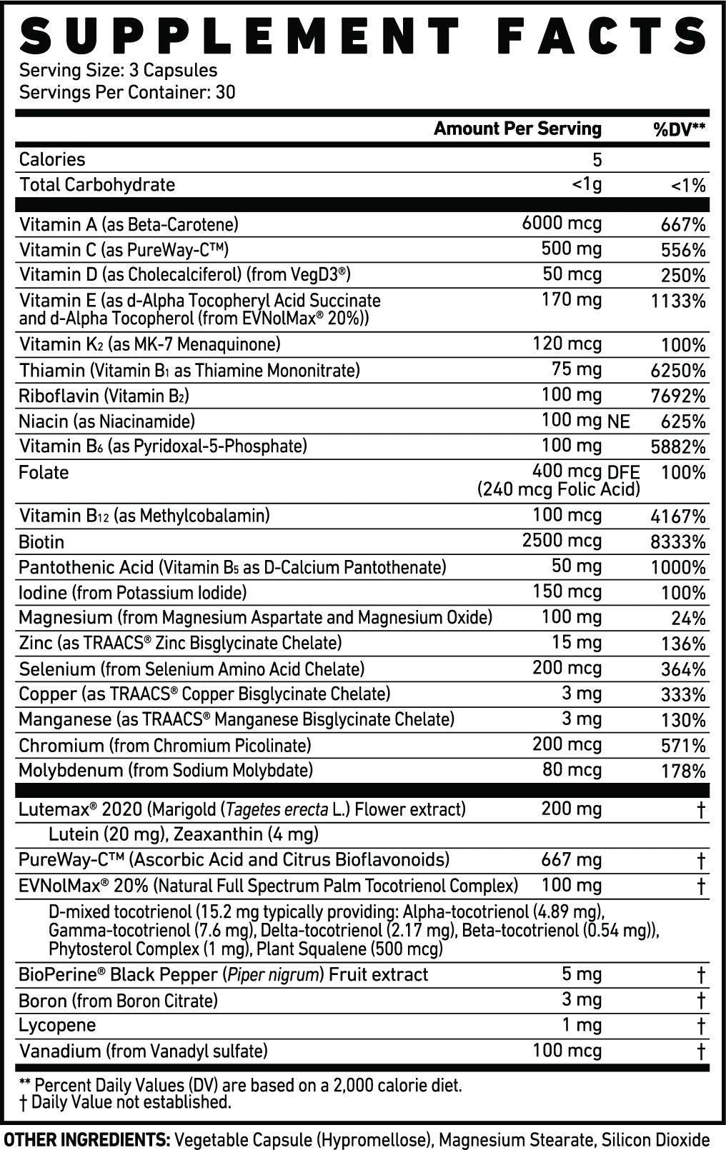 Multi | Vitamines et minéraux sportifs - 90 capsules