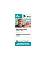 MultiSure® Men 50+/Multivitamines pour hommes 50+ (avec lutéine, lycopène et palmetto à scie), 80 capsules