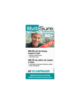 MultiSure® Men 50+/Multivitamines pour hommes 50+ (avec lutéine, lycopène et palmetto à scie), 80 capsules