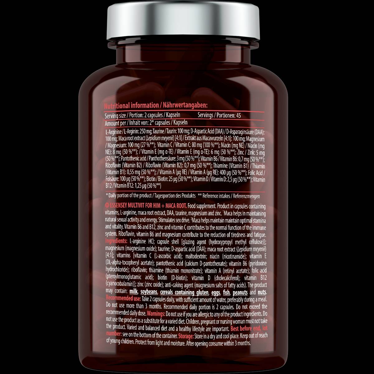 Multivit pour lui + racine de maca - 90 capsules