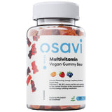Ours gommeux végétaliens multivitamines | Orange, framboise, myrtille - 60 bonbons gommeux