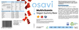 Ours gommeux végétaliens multivitamines | Orange, framboise, myrtille - 60 bonbons gommeux