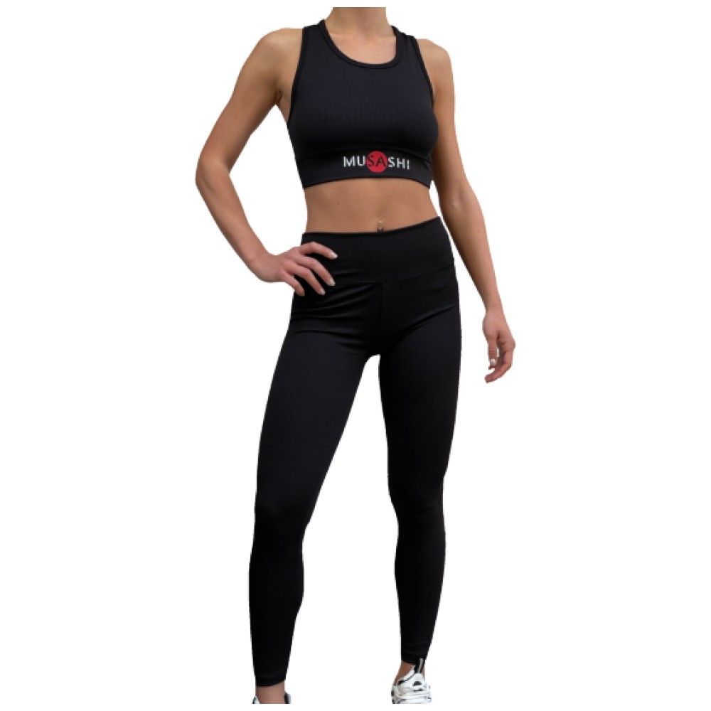 Leggings côtelés pour femmes - noir