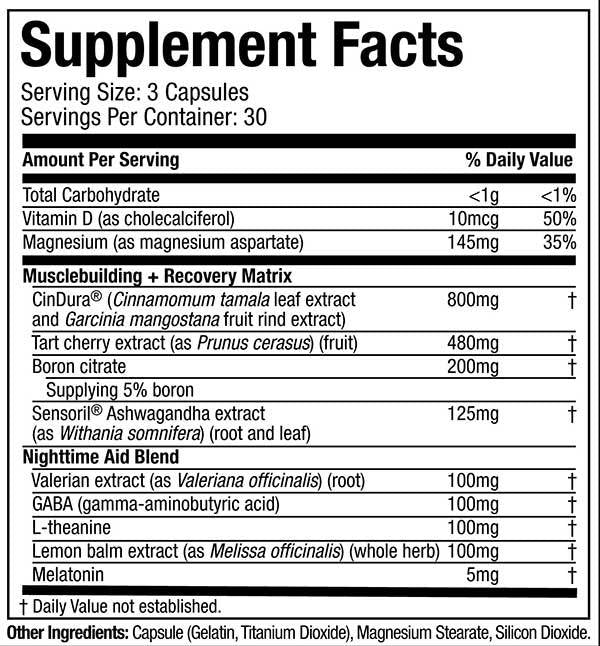 Muscle Builder PM | Formule de récupération nocturne - 90 capsules