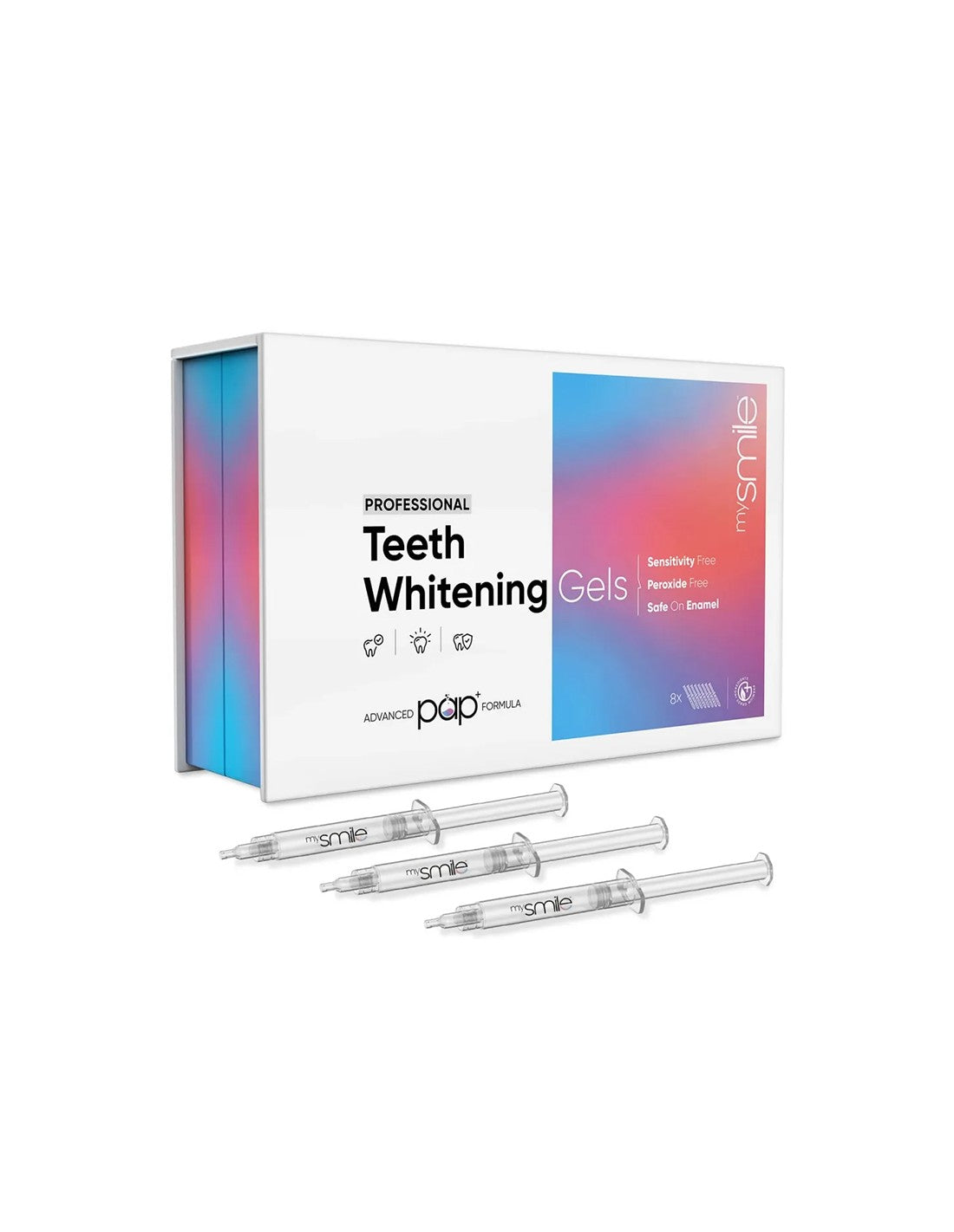 Mon gel de blanchiment des dents de sourire, 8 morceaux