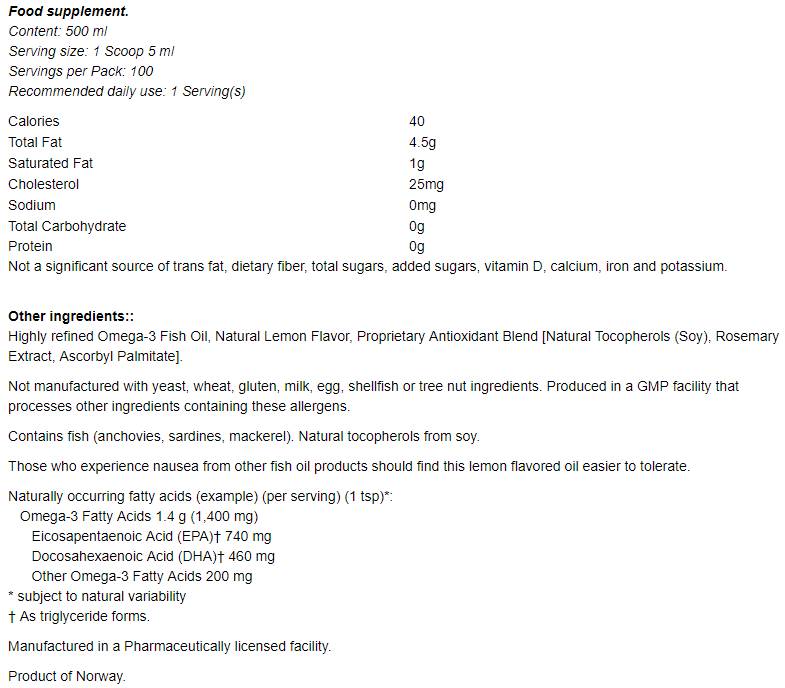 Omega 3 Liquide - 500 ml