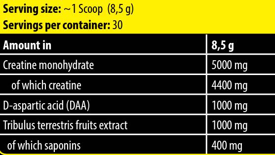 Test de napalm crea | avec DAA et Tribulus - 255 grammes