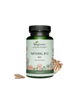Vitamine B12 naturelle BIO de Shiitake/Vitamine B12 (à base de champignons shiitake médicinaux biologiques), 60 capsules, 100 % végétalien <tc>Vegavero</tc>