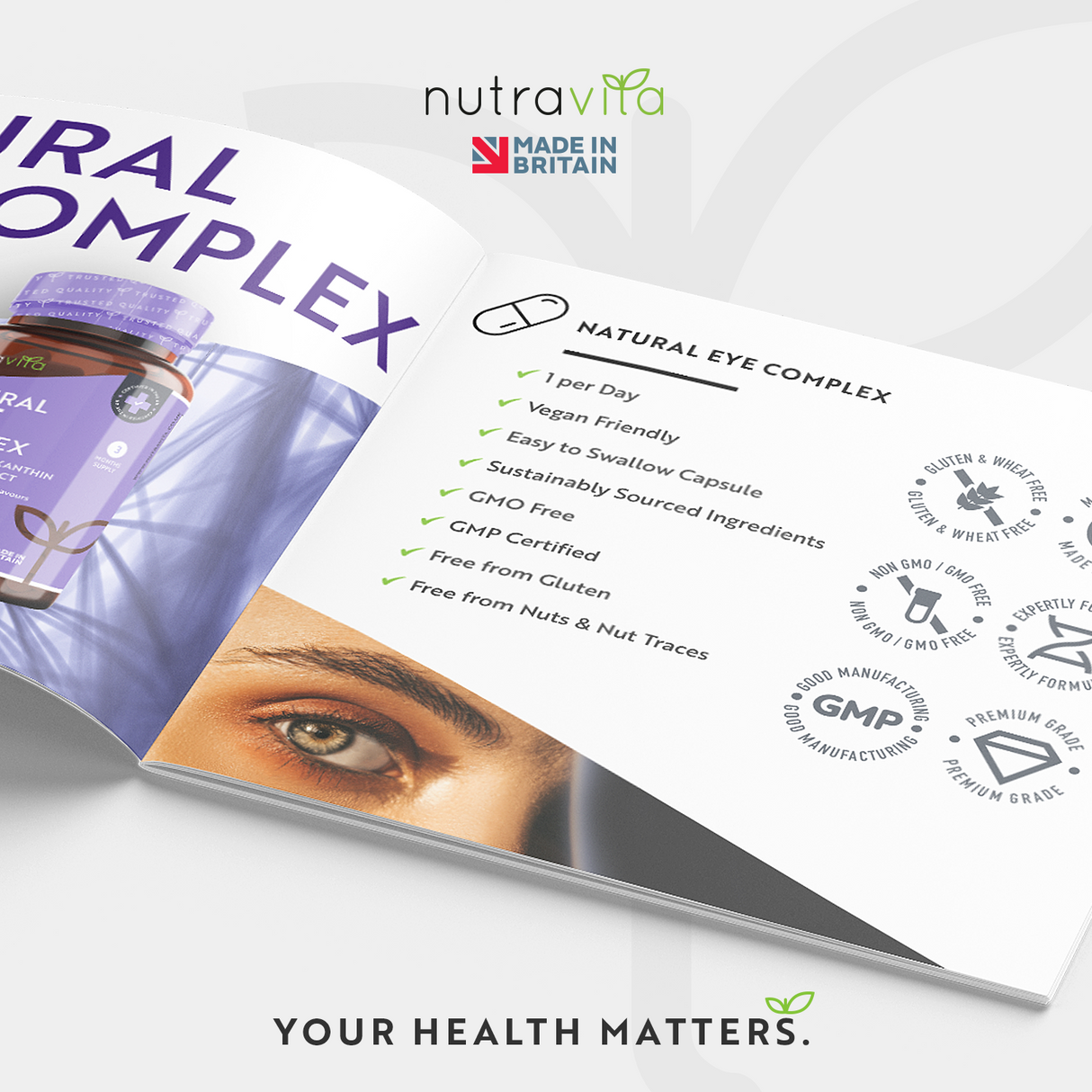Vitamines oculaires/Natural/- Natural Eye Complex 90 Capsules végétaliennes