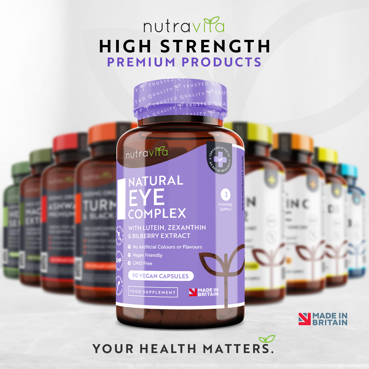 Vitamines oculaires/Natural/- Natural Eye Complex 90 Capsules végétaliennes