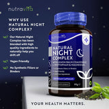 Complexe naturel pour le sommeil nocturne 120 capsules végétales. <tc>Nutravita</tc>