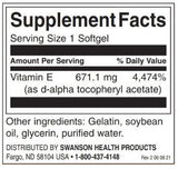 Vitamine naturelle E 1000 UI - 100 capsules de gel