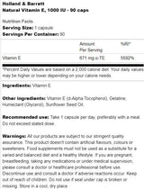 Vitamine naturelle E 1000 UI - 90 capsules