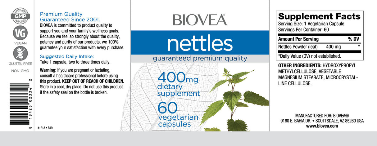 Nettles 400 mg/60 Caps