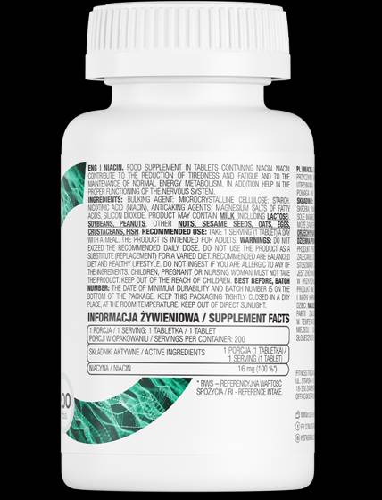 Niacine/vitamine B3 200 comprimés