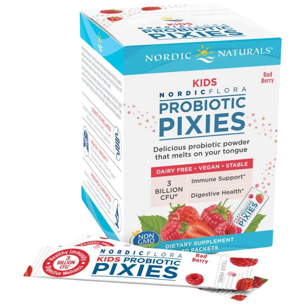 Nordic Flora Kids Probiotic Pixies | 3 milliards de cellules actives - 30 packs