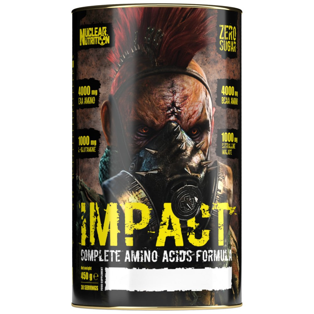 Impact nucléaire | Formule complète des acides aminés - BCAA, EAA, glutamine, citrulline - 450 grammes