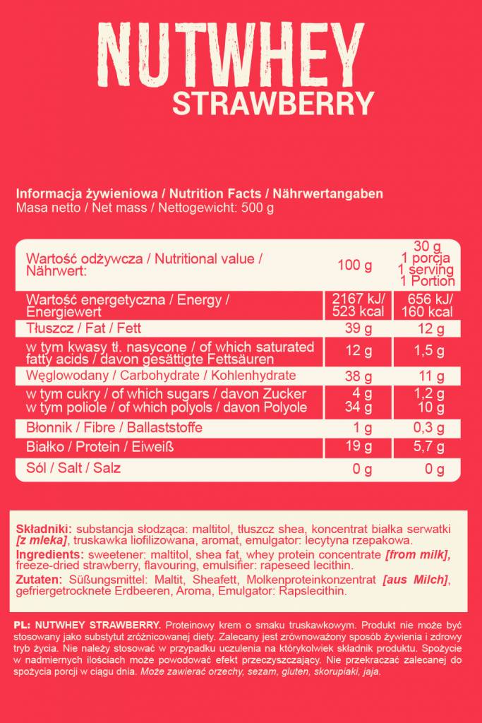 Propagation de protéines Nutwhey | Différentes saveurs 500 grammes