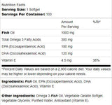 Oméga 3 1000 mg - 100 capsules de gel