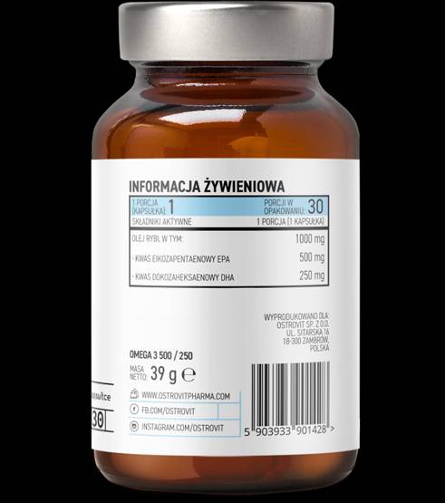 Omega 3 500/250 30 Capsules de gel