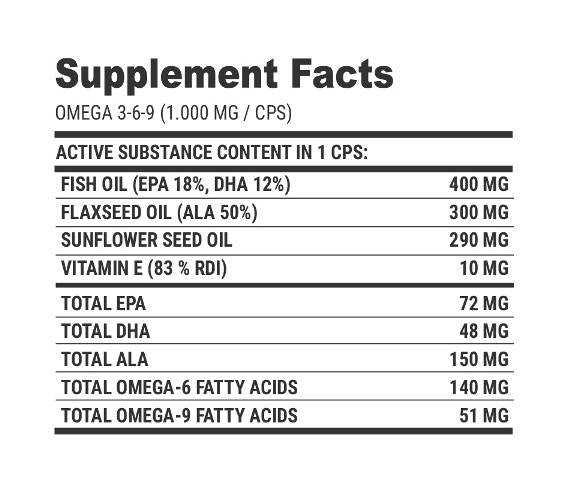 Omega 3-6-9 - 100 capsules