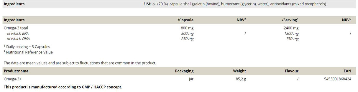 Oméga-3 + - 60 capsules de gel