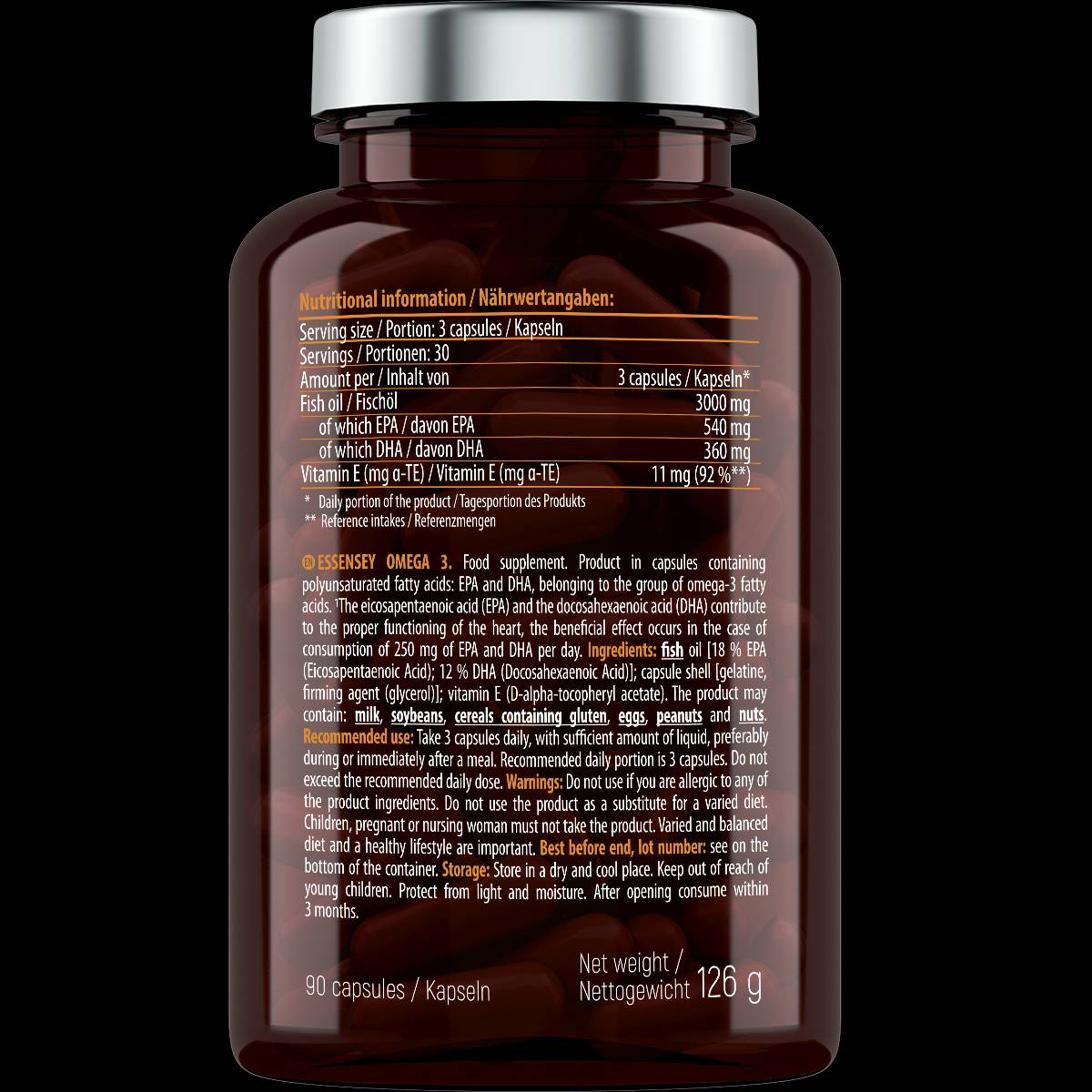 Capsules de gel Omega 3 - 90