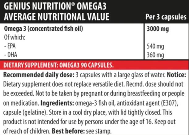 Capsules de gel Omega 3 - 90