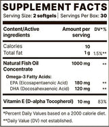 Omega-3 BP Optimum | Avec de la vitamine E - 60 capsules de gel