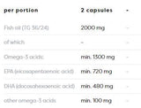 Oméga-3 1300 mg supplémentaires - 60 softgels