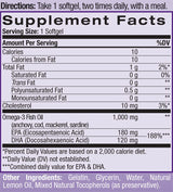 Huile de poisson oméga-3 1000 mg./90 softgels