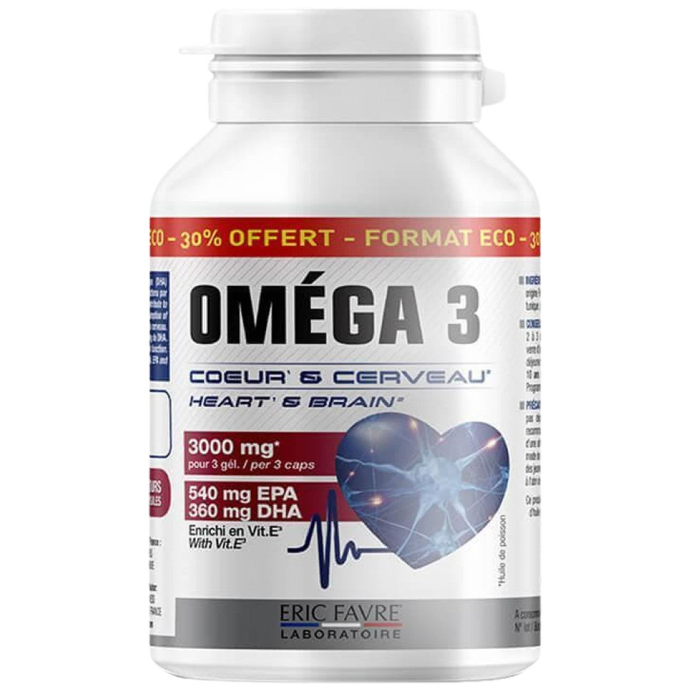 Omega 3 Huile de poisson - 120 capsules de gel