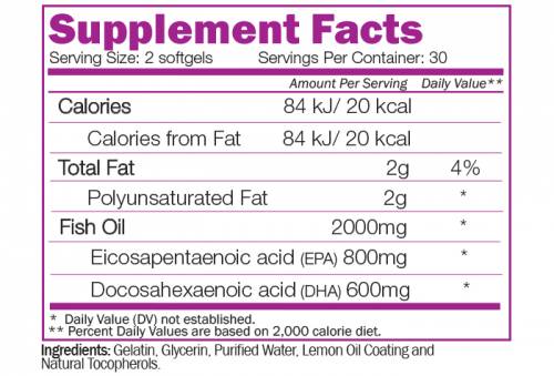 Force Omega 3ple - 60 capsules de gel