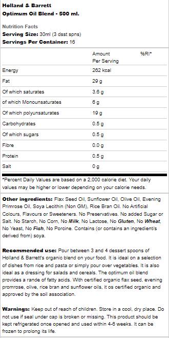 Mélange d'huile optimal - 500 ml
