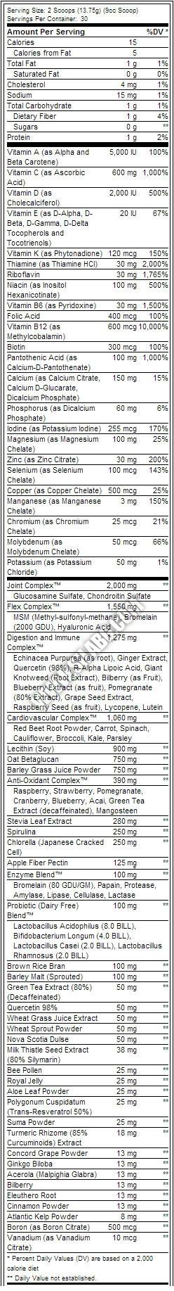 Orange Triad + Greens Powder - 412 grammes