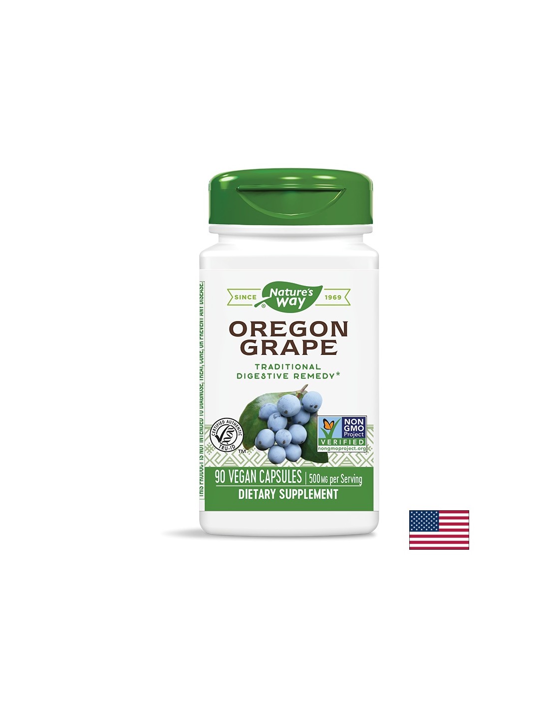 Oregon Grape Root 500 mg - 90 capsules