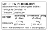 Citrate de magnésium biologique - 90 comprimés