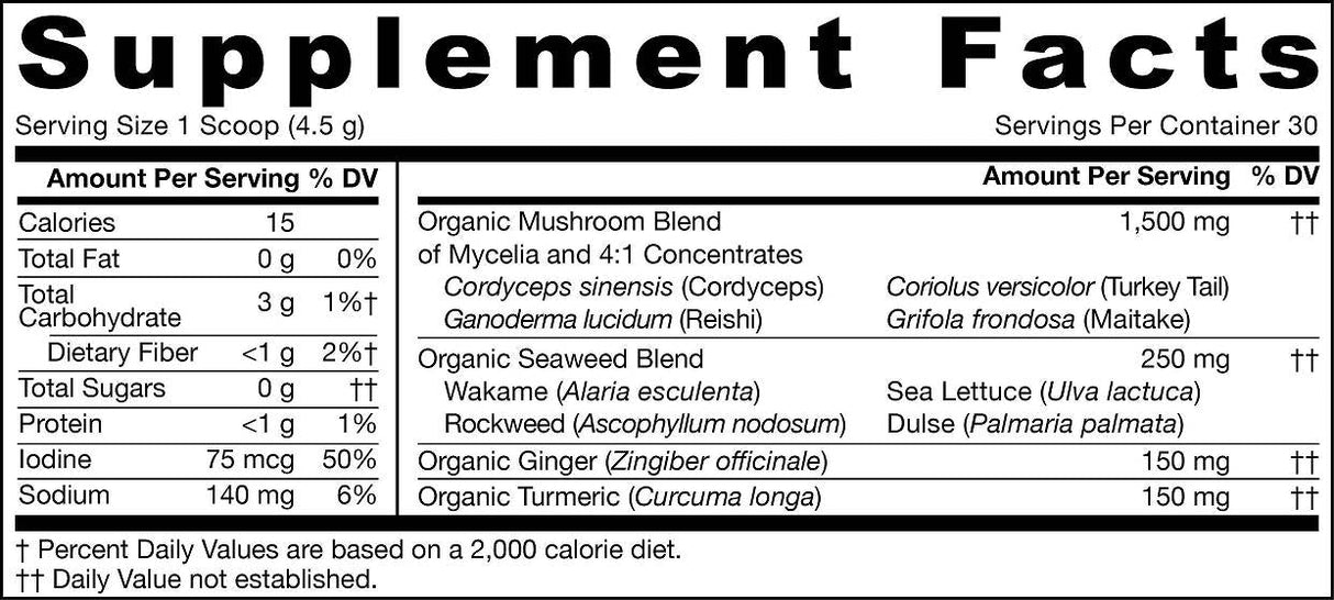 Mélange de champignons et d'algues biologiques 135 grammes