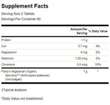 Spiruline organique 500 mg - 180 comprimés