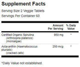 Spiruline organique et astaxanthine - 120 comprimés