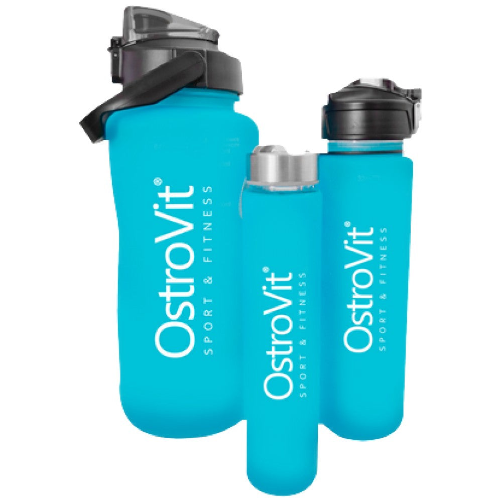 <tc>OstroVit</tc> Bouteilles d'eau | 3 en 1 - Bleu 2000 + 900 + 500 ml