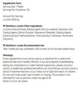 PE Nutrition | L-lysine 1000 mg - 120 comprimés