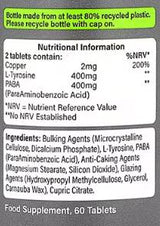 PE Nutrition | Comprimés de bronzage - 60 comprimés