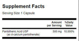 Acide pantothénique 500 mg - 250 capsules