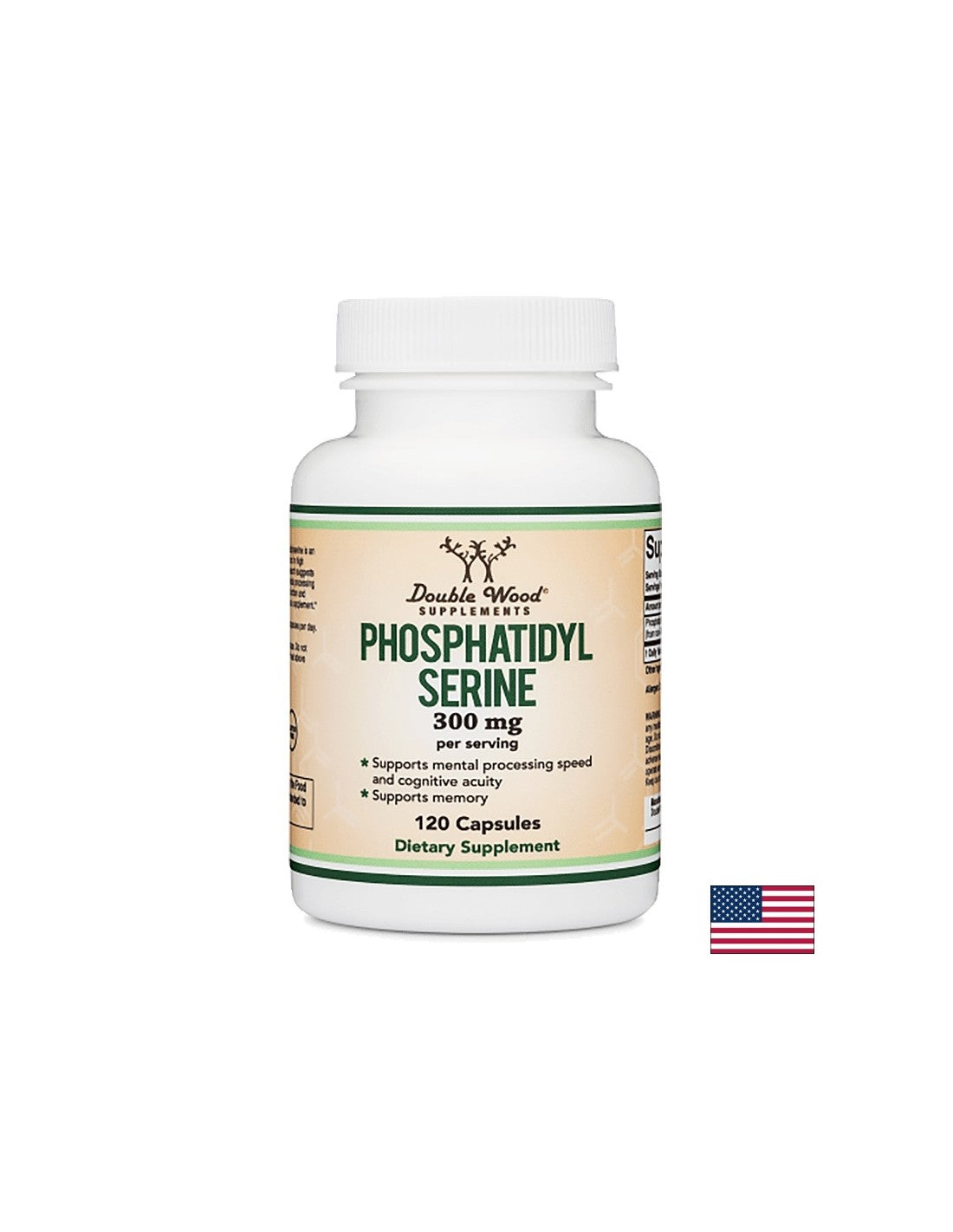 Phosphatidylsérine, 300 mg, 120 gélules <tc>Double Wood</tc>